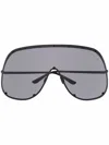 Rick Owens Statement Rimless Sunglasses With Oversized Frame