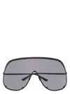 Rick Owens Statement Rimless Sunglasses With Oversized Frame In Black