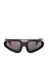 Rick Owens Shiny Ryder Sunglasses For Men In Black