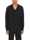 Rick Owens Sweater Tommy V Neck Black In Black