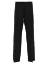 Rick Owens Wide-leg Tailored Wool Pants With Pleat Detail In Black