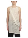 Rick Owens Draped Cotton Sleeveless Top In Neutral Palette