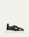 Rick Owens Burritogeth Sneakers Contrast Sole Round Toe In Black