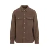 Rick Owens Drkshdw Shirt With Iconic Logoed Ribbon In Grey