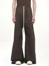 Rick Owens Men's Wide Bela Pants In Brown