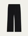 Rick Owens Men's Wool Grain Wide-leg Trousers In Black
