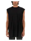 Rick Owens Sleeveless Organic Cotton T-shirt In Black