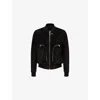Rick Owens Mens Black Bauhaus Flight Leather Bomber Jacket In Black