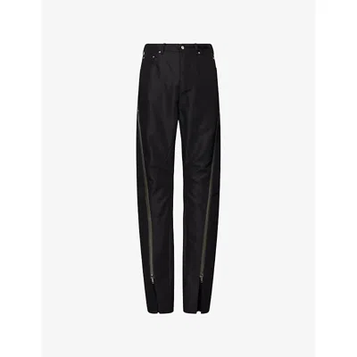Rick Owens Mens Black Bolan Banana Cotton-blend Trousers