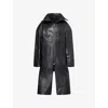 Rick Owens Mens Black Dracucollar Longline Leather Coat In Black