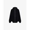 Rick Owens Mens Black Gimp Oversized Stretch-woven Hoody In Black