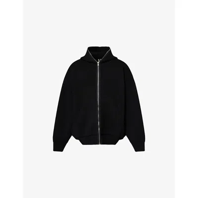 Rick Owens Mens Black Gimp Oversized Wool Blend Hoody