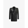 Rick Owens Mens Black Lido Single-breasted Leather Jacket In Black