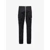 Rick Owens Mens Black Mastodon Patch-pocket Cotton Cargo Trousers In Black