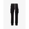 Rick Owens Mens Black Mastodon Patch-pocket Cotton-jersey Cargo Trouser In Black