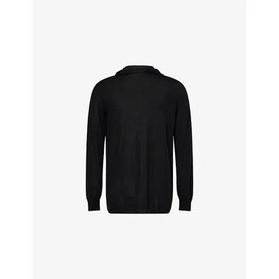 Rick Owens Mens Black Oversized Cashmere Hoody