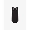 Rick Owens Mens Black Pony Scoop-neck Wool-silk Blend Tank Top In Black