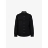 Rick Owens Leather Outershirt With Pockets And Collar In Black