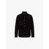 Rick Owens Leather Outershirt With Pockets And Collar In Black