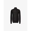 Rick Owens Mens Black Relaxed-fit Turtle-neck Wool-knit Jumper In Black