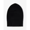 Rick Owens Mens Black Ribbed Wool Beanie In Black