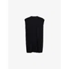 Rick Owens Mens Black Splintered Tarp Relaxed-fit Woven Top In Black