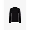 Rick Owens Mens Black Thermal Long-sleeve Stretch-jersey Blend Top In Black