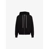Rick Owens Mens Black Windbreaker Relaxed-fit Cotton-jersey Hoodie Xs In Black