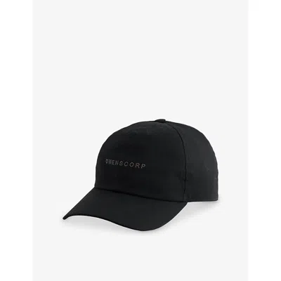 Rick Owens Mens Black/dust Owenscorp Cotton Baseball Cap
