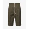 Rick Owens Mens Bosco Bela Pods Cotton Shorts In Green