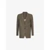 Rick Owens Mens Concordian Notched-lapel Wool Jacket Bosco In Brown