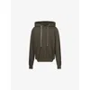Rick Owens Mens Bosco Relaxed-fit Long-sleeves Cotton-jersey Hoody In Brown
