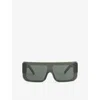 Rick Owens Documenta D-frame Sunglasses In Green