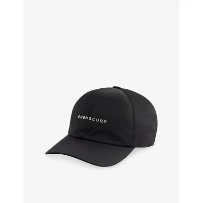 Rick Owens Mens Brand-embroidered Woven Baseball Cap Black Pearl
