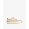 Rick Owens Leather Vintage Low-top Sneakers In Cream Comb