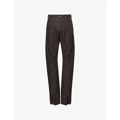 Rick Owens Mens Dark Dust Bolan Banana Cotton-blend Trousers In Brown