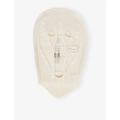 Rick Owens Mens Skull Wool Balaclava Dinge