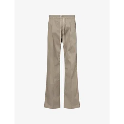 Rick Owens Mens Drk Pearl Dietrich Drawstring-waist Stretch-cotton Trousers In Brown