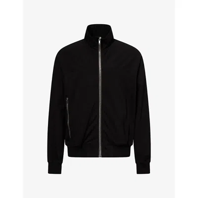 Rick Owens Mens Funnel Neck Slip-pocket Cotton Jacket Black Xl