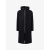 Rick Owens Mens Black Gimp Zipped-neckline Wool Coat In Black