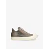 Rick Owens Hollywood Leather Low Sneakers Dust And Milk