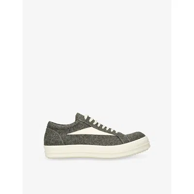 Rick Owens Mens Grey Vintage Woven Low-top Trainers Eur 44 / 10 Uk In Gray