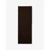 Rick Owens Mens Brown Long Ribbed Knitted Scarf In Brown