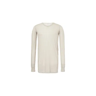 Rick Owens Mens Pearl Basic Long-sleeve Cotton-jersey Top Xl In Gray