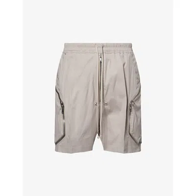 Rick Owens Mens Pearl Heizer Bela Cotton-blend Cargo Shorts In Gray