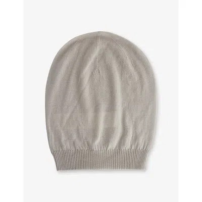 Rick Owens Mens Pearl Hollywood Medium Wool Beanie Hat In White