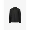 Rick Owens Mens Black Brad Buttoned-pockets Relaxed-fit Woven-blend Jacket In Black