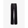 Rick Owens Mens Black Dietrich Drawstring-waist  Stretch-cotton Trousers
