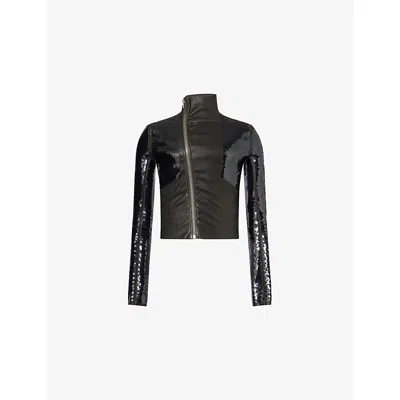 Rick Owens Gary Leather Jacket In Black