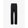 Rick Owens Geth Straight-leg Grain De Poudre Wool Trousers In Black